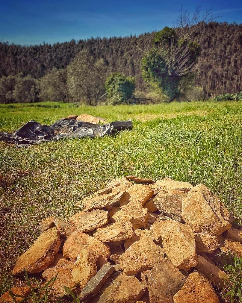 Earth Moving - Piles of stone at a nossa Casa Grande