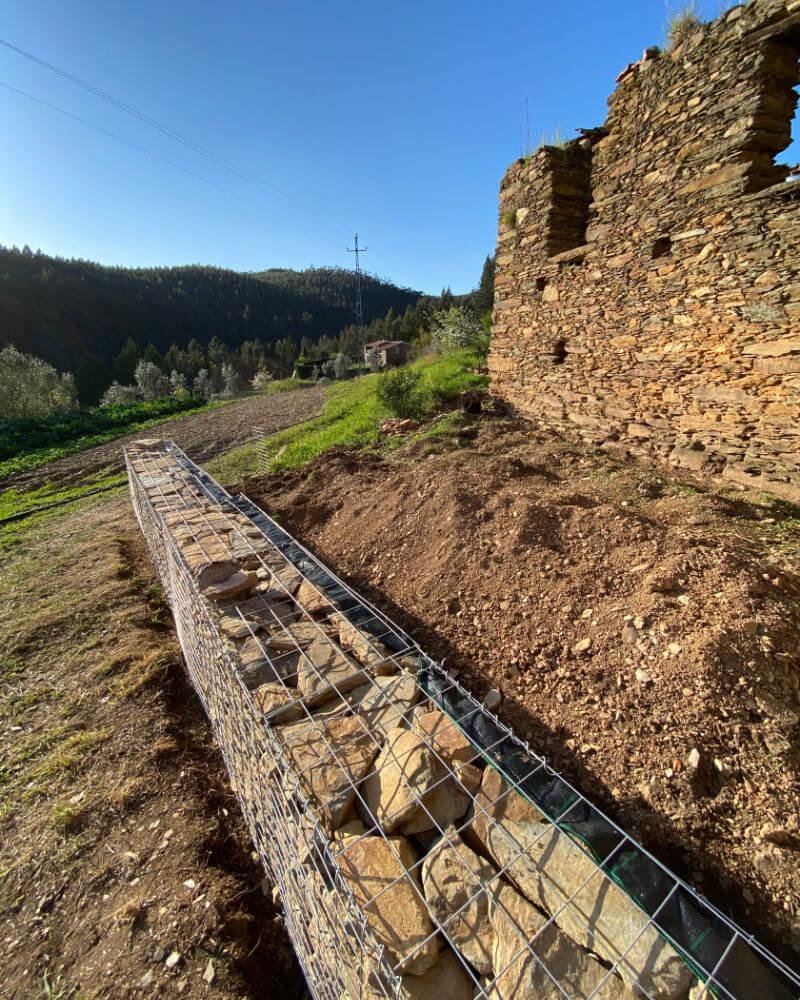 Six gabions almost completed