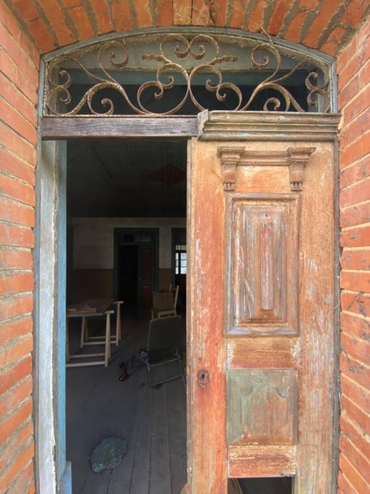 The original entrance door at Casa Grande