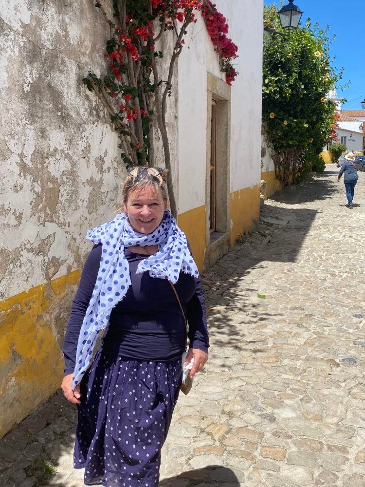 Julie enjoying Óbidos