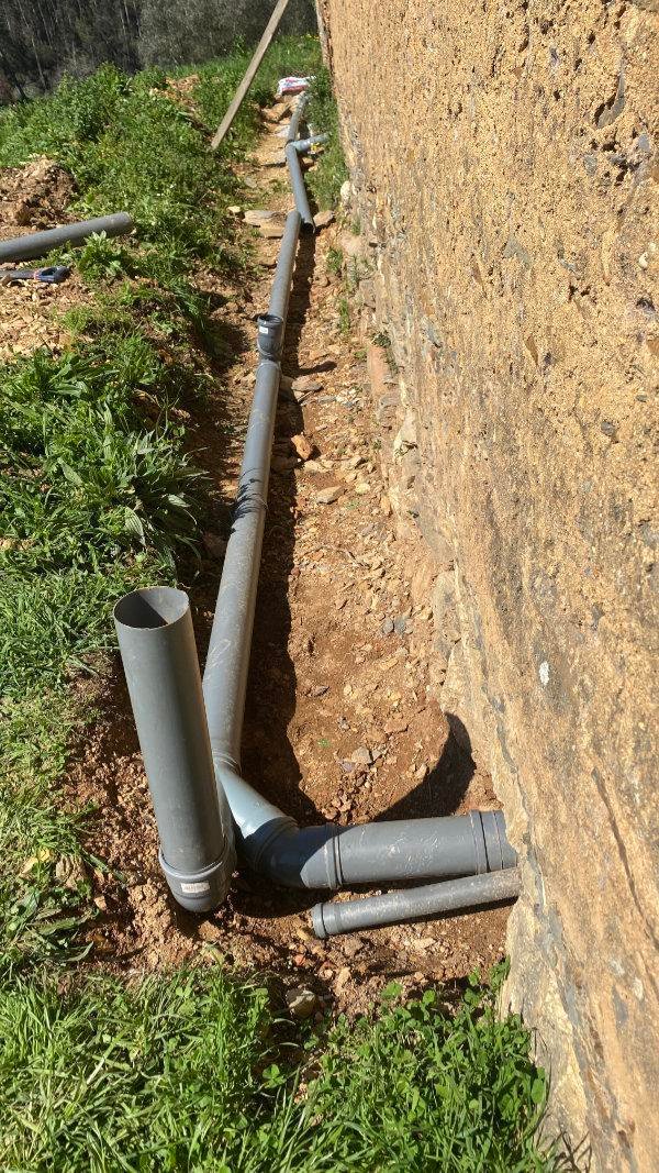 Waste water pipes installed at Casa Grande Waste water pipes installed at Casa Grande